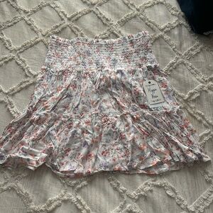 Soft flowy floral skirt